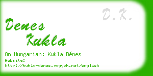 denes kukla business card